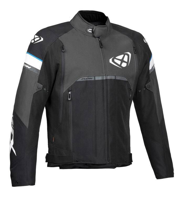 Giacca moto Ixon All Road Noir Antracite Blu