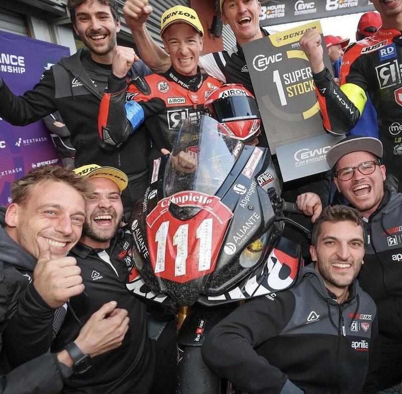 8 ore di Spa-Francorchamps; vince Aprilia nella Superstock e Canepa con R1 nella Superbike