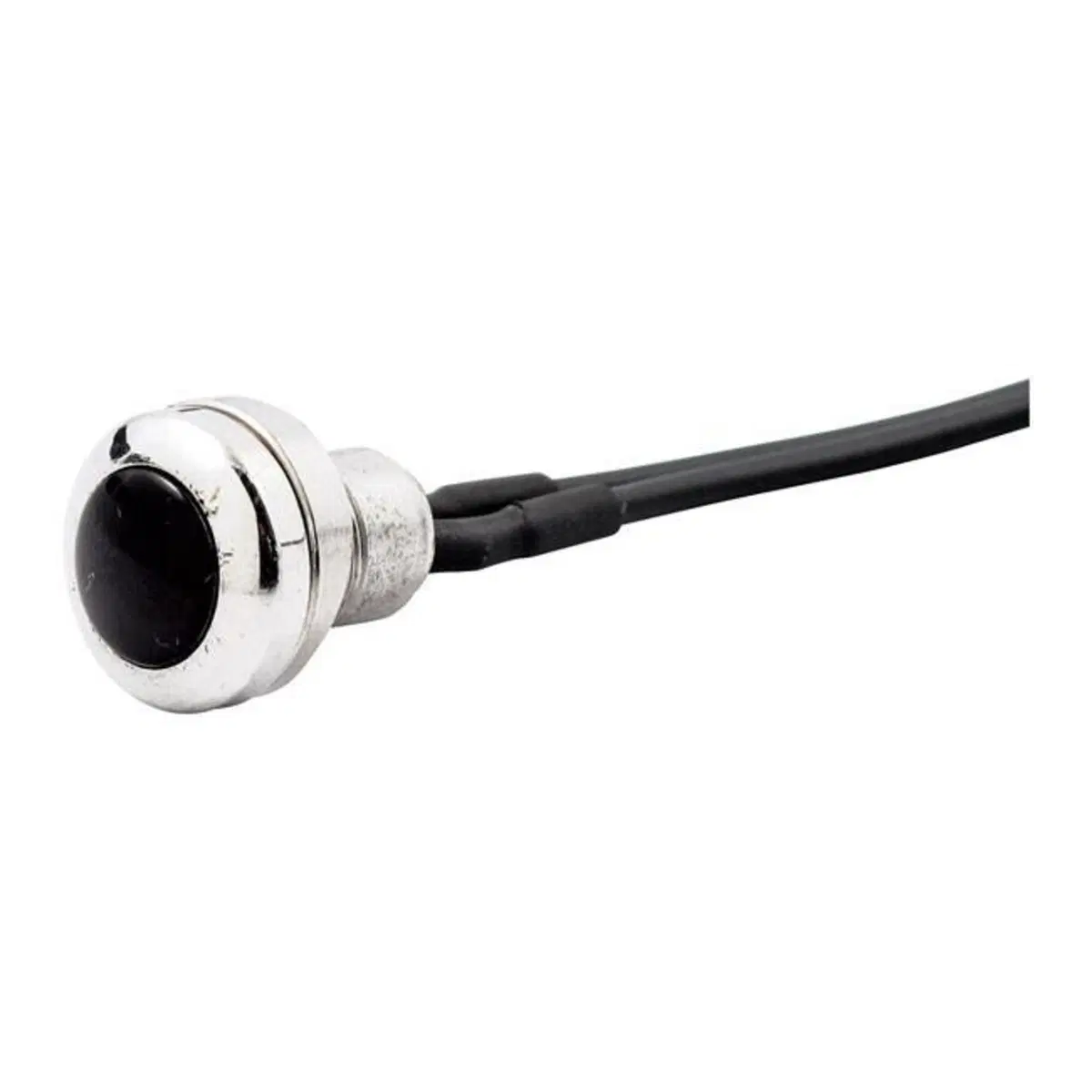 Pulsante mini lucido bottone nero - diametro 12mm 