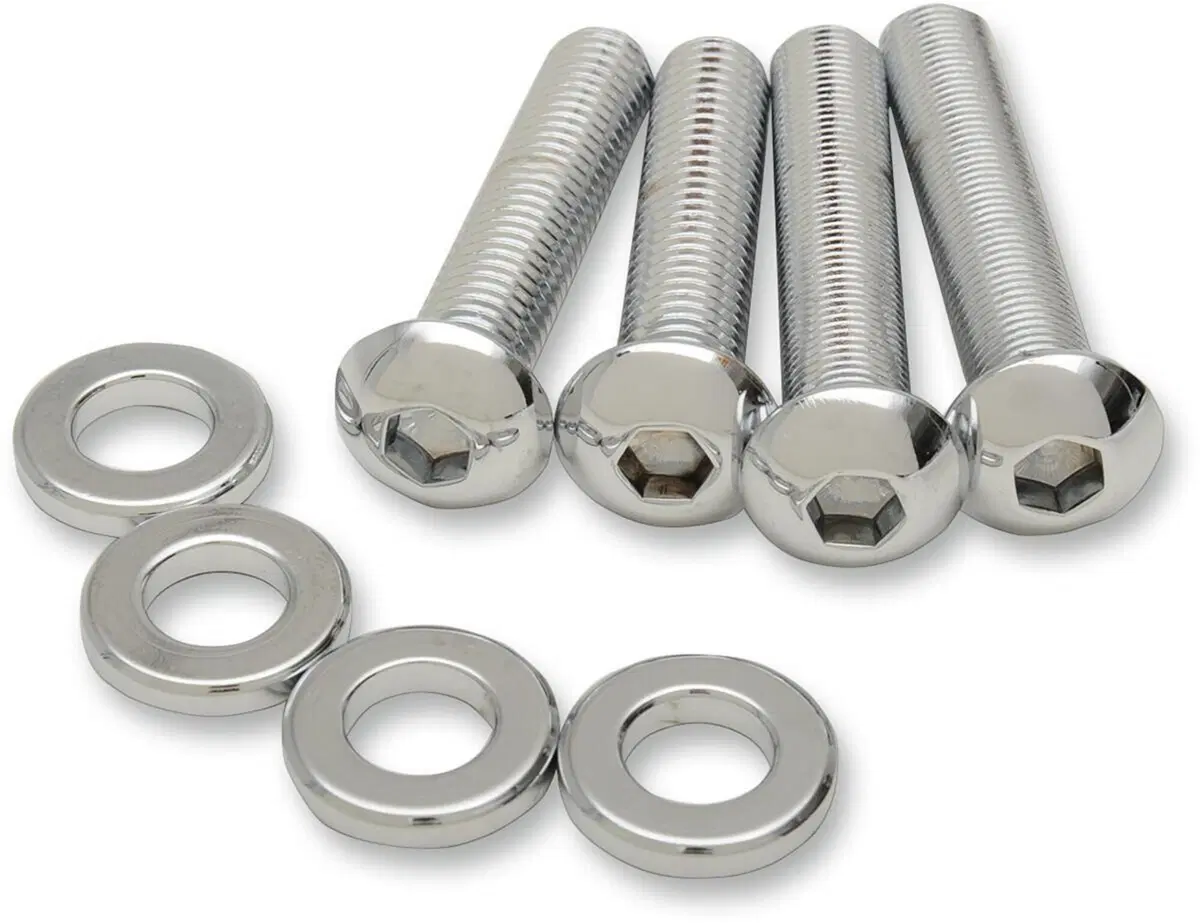 Bulloni cromati fissaggio ammortizzatori per Sport Drag Specialties