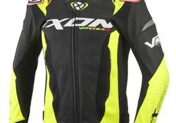 Giacca moto pelle Ixon Vortex 3 Nero Giallo Fluo