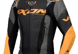 Giacca moto pelle Ixon Vortex 3 Nero Antracite Ara