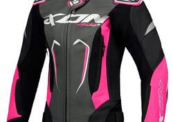 Giacca moto donna pelle Ixon Vortex 3 Nero Rosa Bi