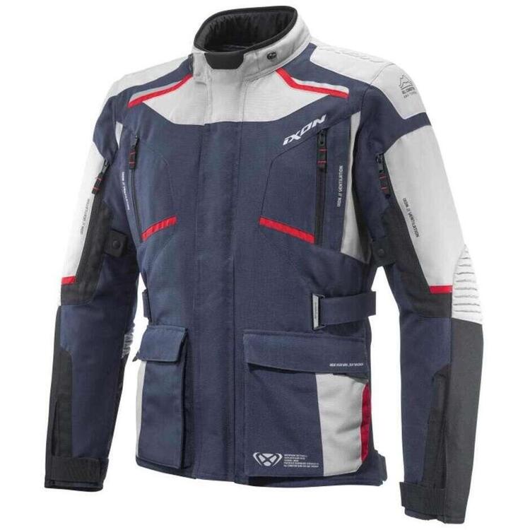 Giacca moto Ixon MIDGARD Grege Navy Nero