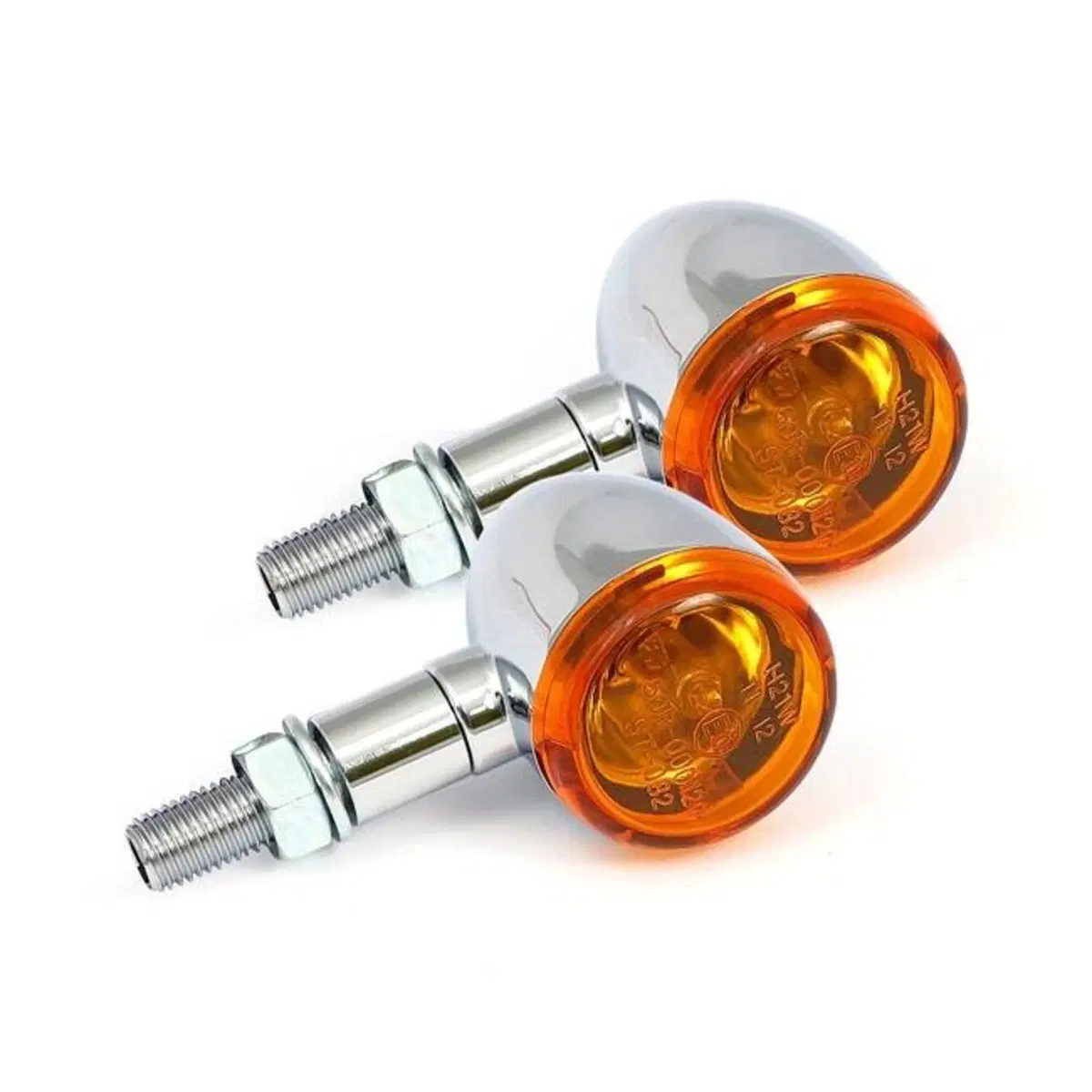 Frecce Mini Bullet cromate lisce OMOLOGATE Motorcy 