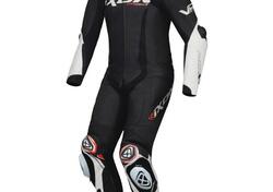 Tuta moto pelle intera Ixon VORTEX 3 Nero Bianco