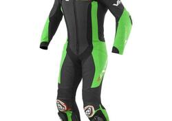 Tuta moto pelle intera Ixon VORTEX 3 Nero verde