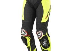 Pantalone moto pelle Ixon VORTEX 3 PT Nero Giallo