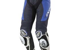 Pantalone moto pelle Ixon VORTEX 3 PT Blu Bianco