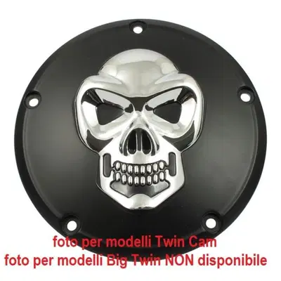 Coprechio frizione derby cover nero con teschio cr 