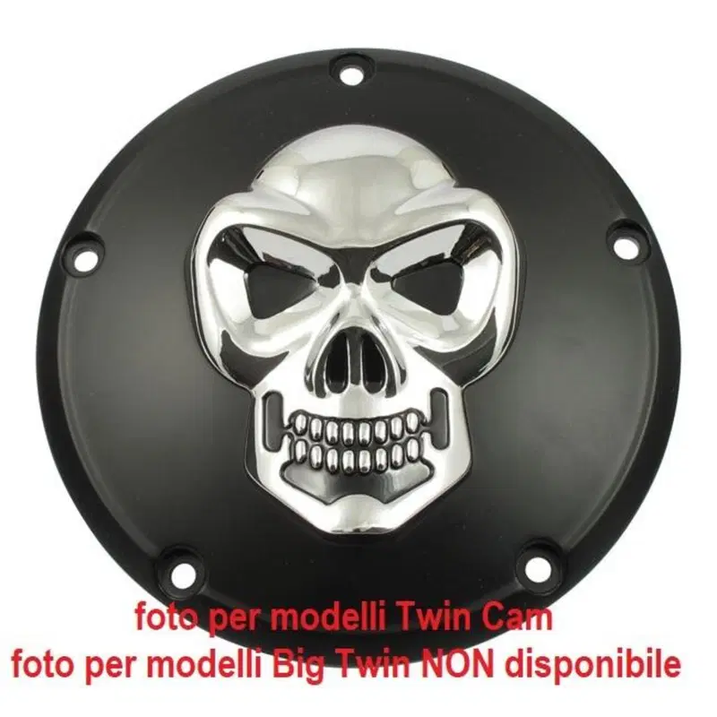 Coprechio frizione derby cover nero con teschio cr 