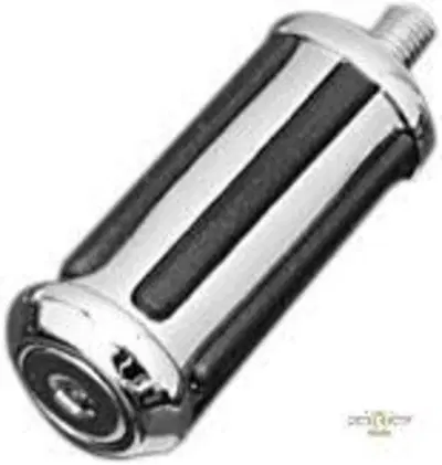 Pedalino cambio gomma nera, cromato Custom Chrome 