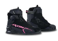 Scarpe moto donna Ixon BULL 2 WP LADY Nero Fucsia