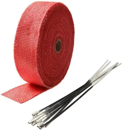 Benda paracalore rossa per scarichi larga 5 cm lun 