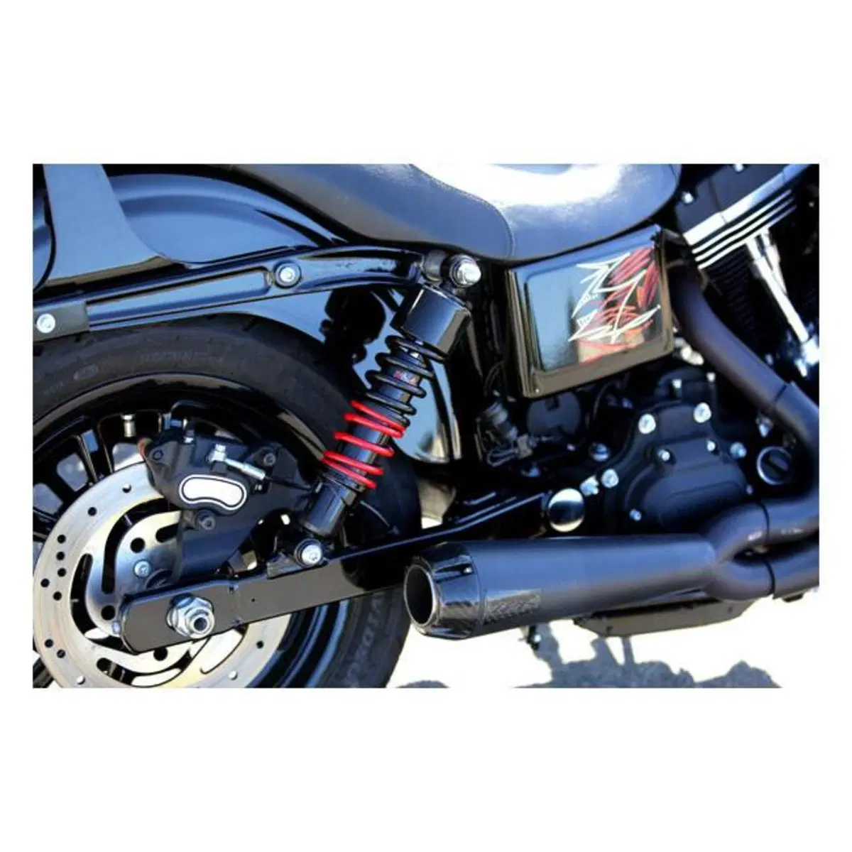 Ammortizzatori 12,5'' stiletto neri Burly per Dyna 