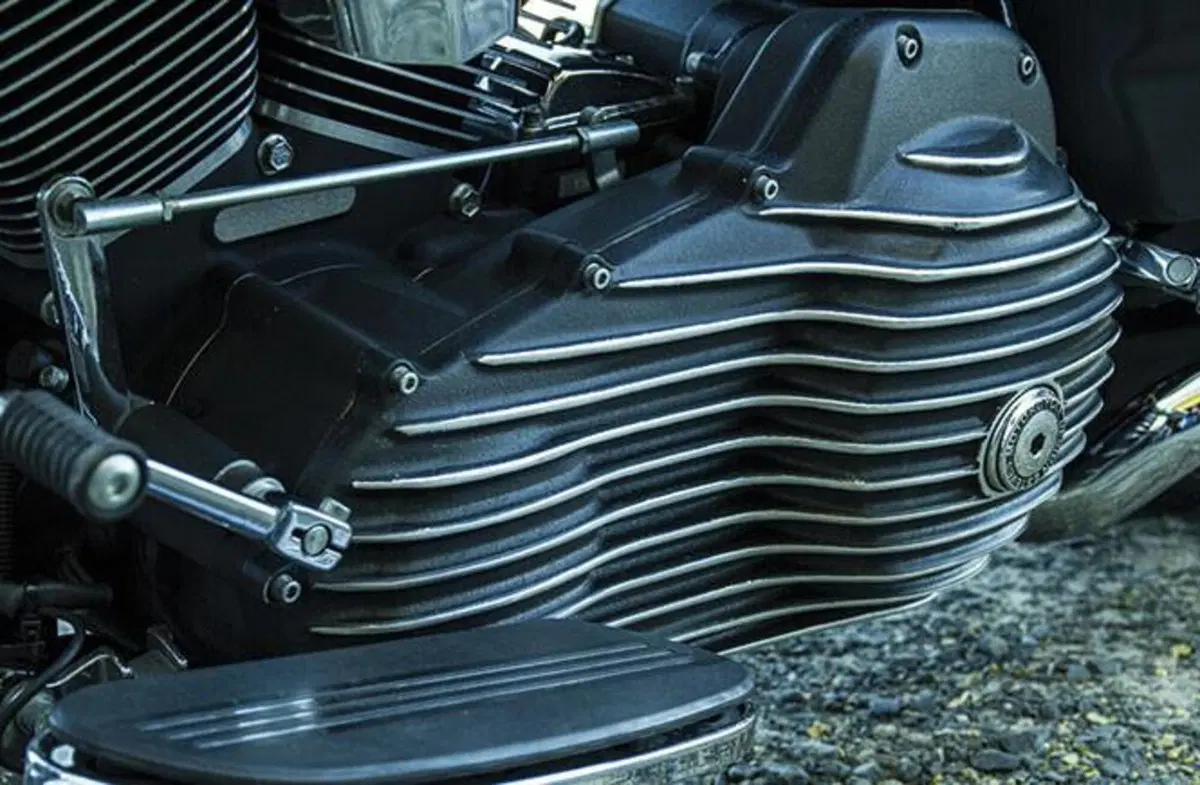 Coperchio primaria Snatch nero cut per Softail dal EMD