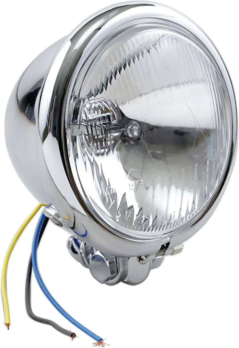 Faro anteriore 4 1/2" Bates omologato cromato lamp Drag Specialties