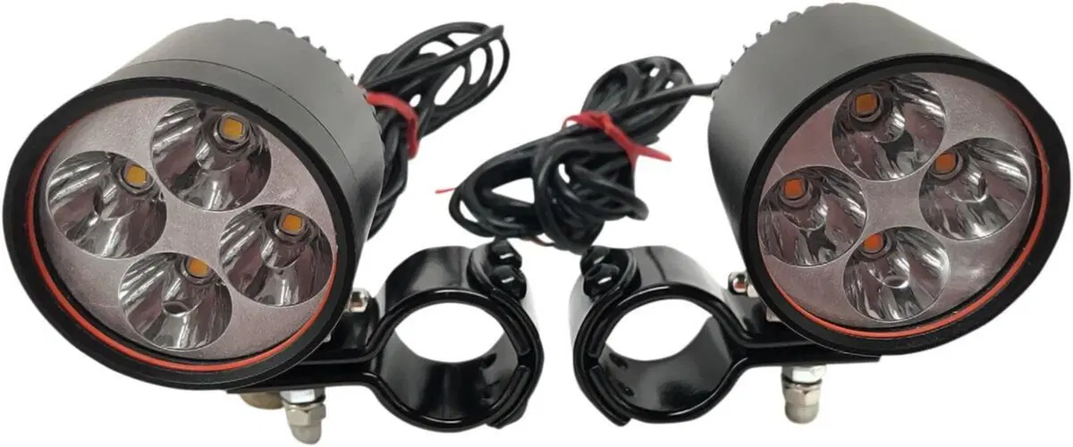 Luci laterali LED Rivco nere da 50 mm con morsetti 