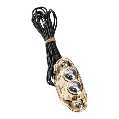 Pulsante doppio Deluxe K-tech ottone lucido Kustom 