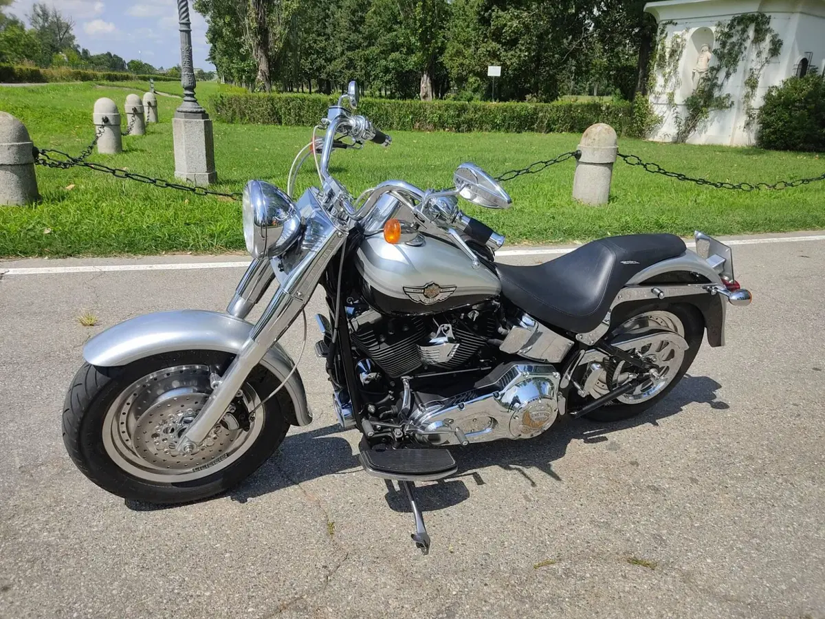 Harley-Davidson Fat Boy anniversario 100 anni bi-color argento e nero (6)