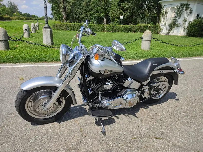 Harley-Davidson Fat Boy anniversario 100 anni bi-color argento e nero (6)
