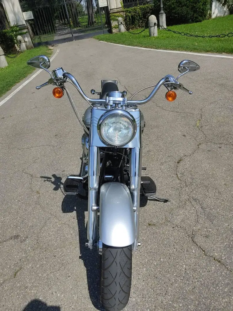 Harley-Davidson Fat Boy anniversario 100 anni bi-color argento e nero (7)