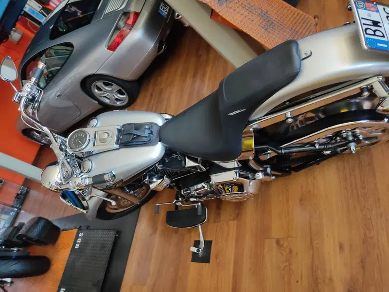 Harley-Davidson Fat Boy anniversario 100 anni bi-color argento e nero (8)