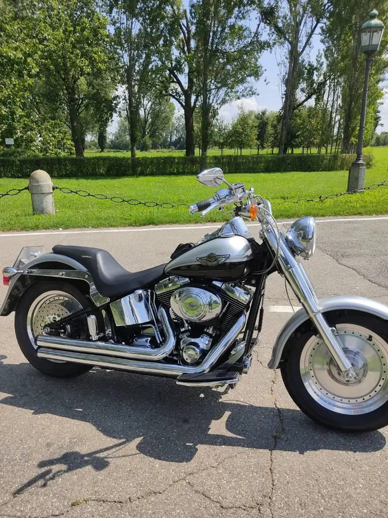 Harley-Davidson Fat Boy anniversario 100 anni bi-color argento e nero (16)