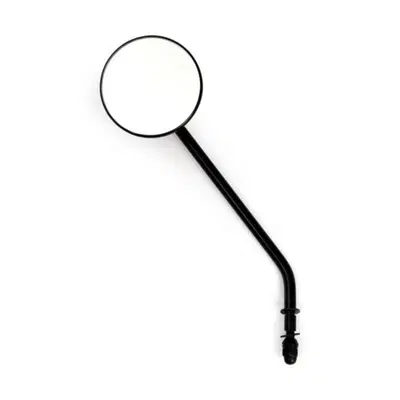 Specchietto rotondo da 3" (7.5cm) stelo lungo nero 