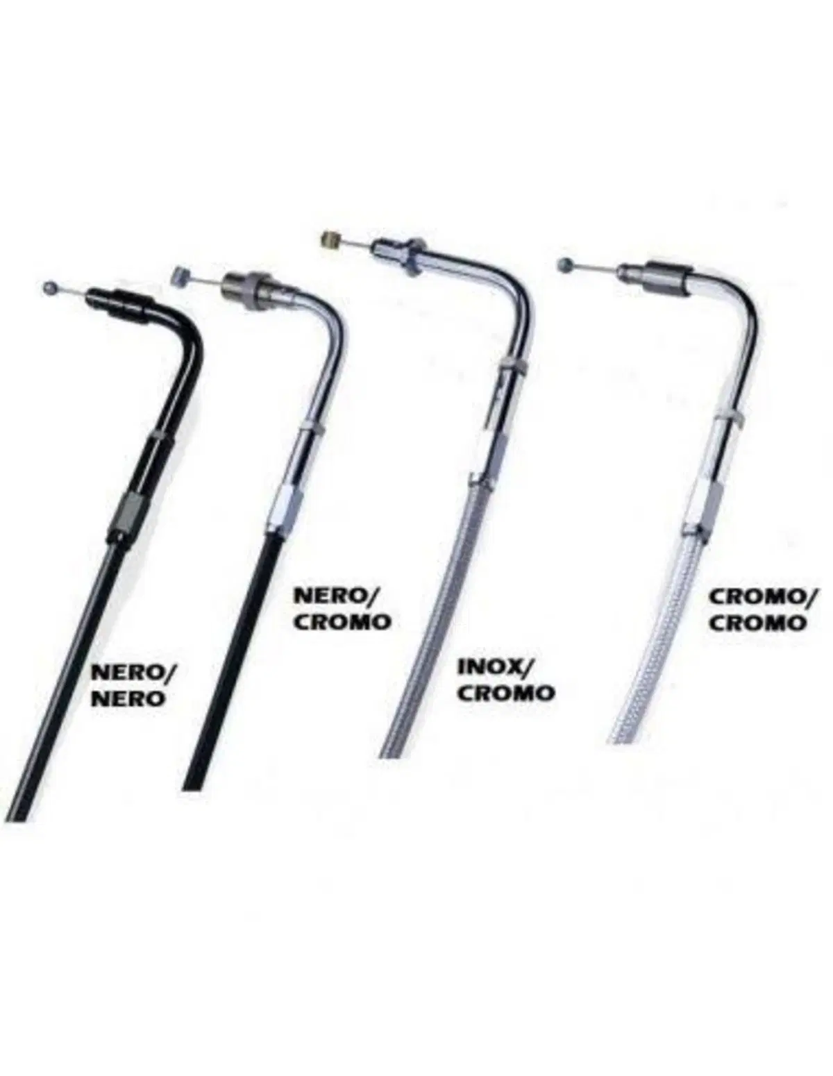Cavo acceleratore inox/cromo per Sportster dal 88 Barnett
