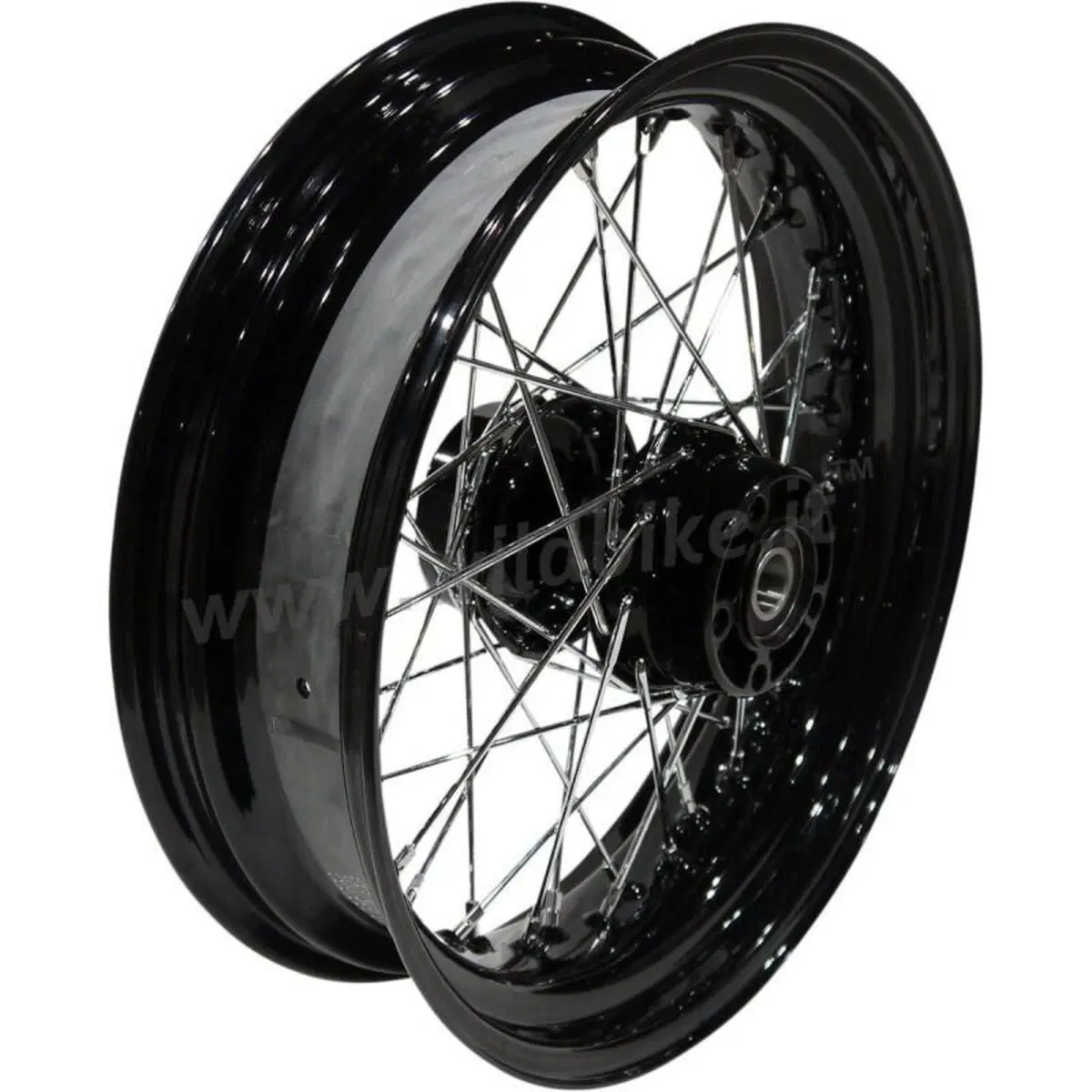 Ruota posteriore 18 x 8,5 - 60 raggi nera perno 1" 