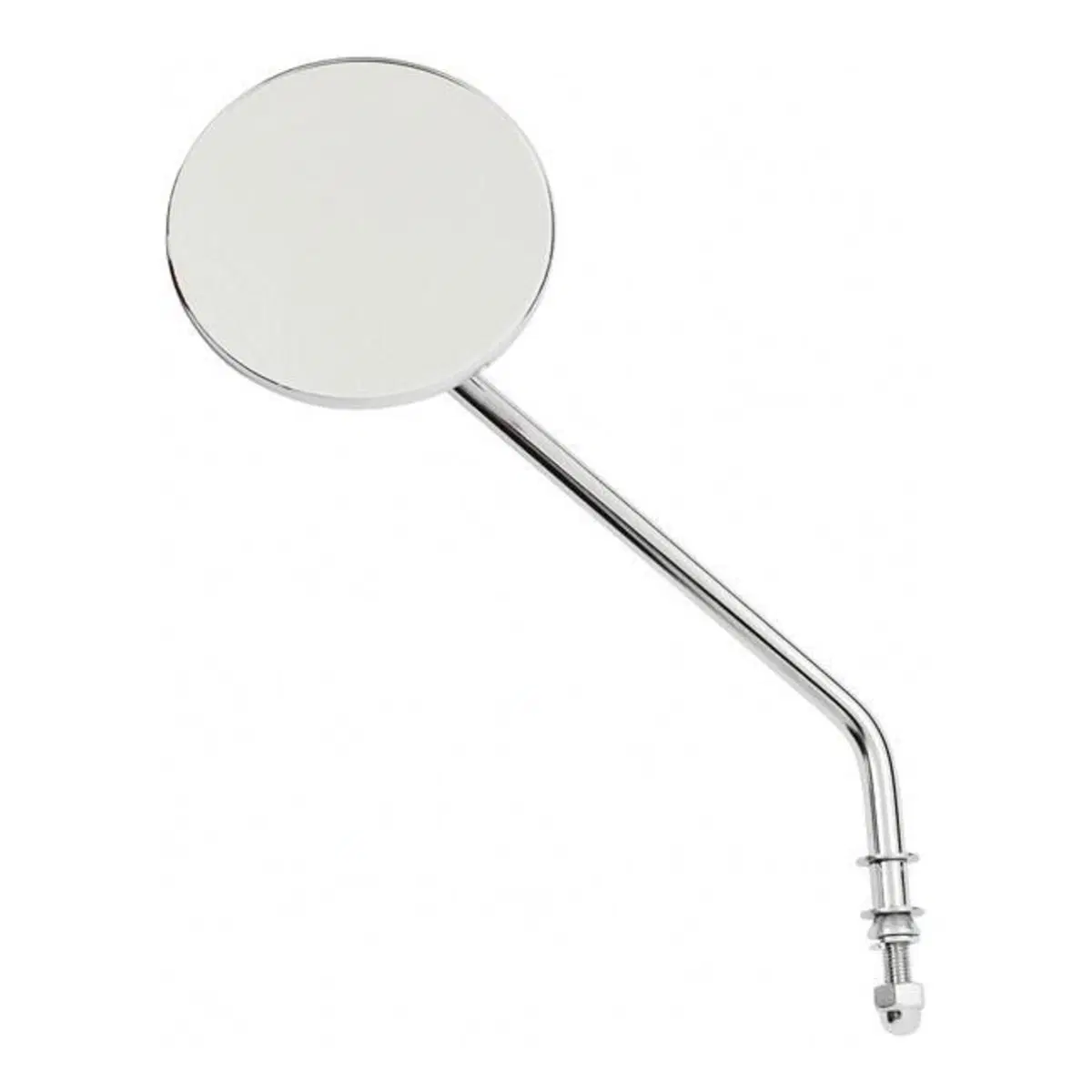 Specchietto rotondo da 4" (10cm) stelo lungo croma 
