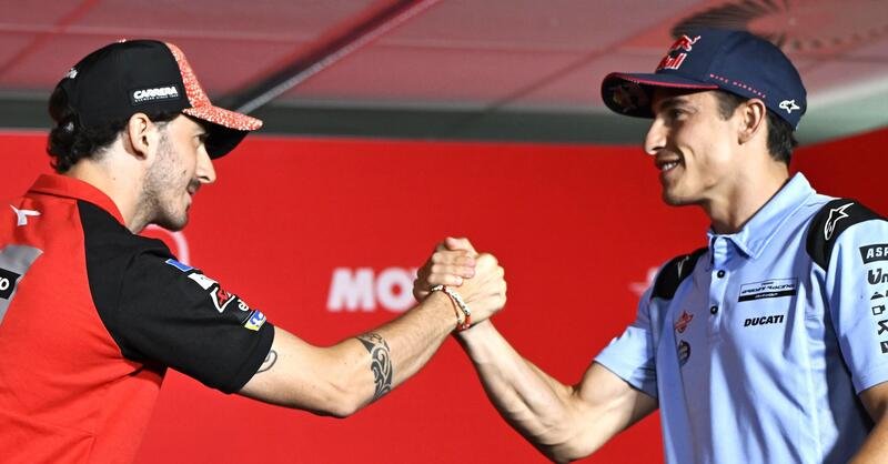 MotoGP 2024. GP d&#039;Olanda. Pecco Bagnaia sull&#039;arrivo di Marc Marquez: &quot;Sfida divertente, &egrave; furbo&quot;