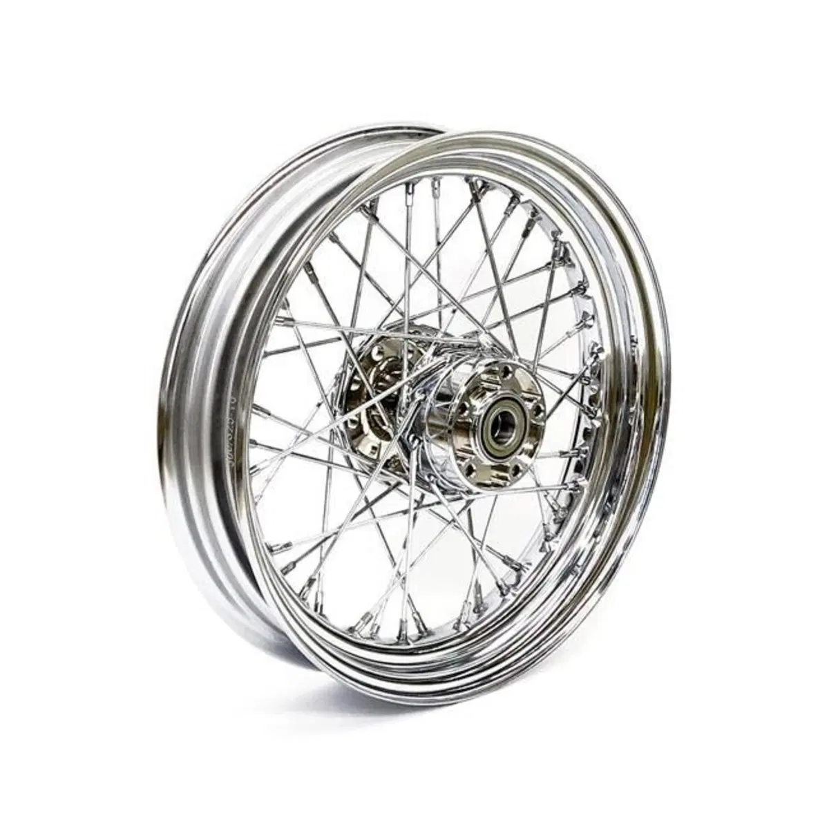 Ruota anteriore a 40 raggi cromata 16x3 Per Softai 