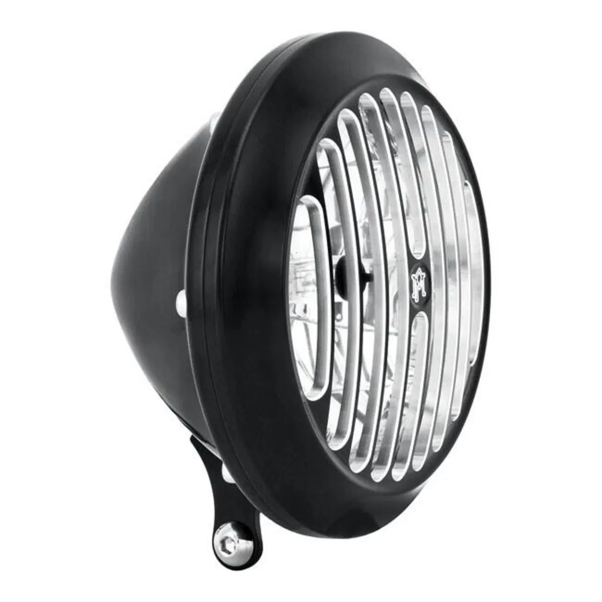Faro anteriore 5 3/4''Grill omologato nero e croma Performance Machine