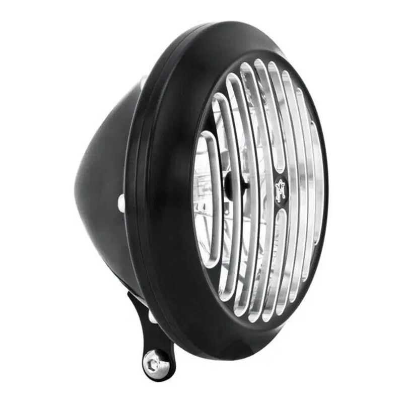 Faro anteriore 5 3/4''Grill omologato nero e croma Performance Machine