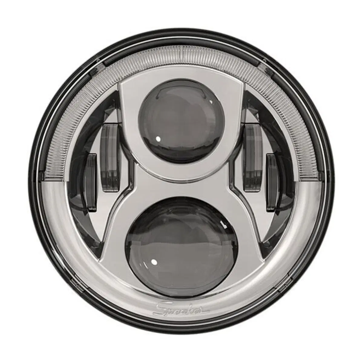 Parabola 7" LED omologata cromata Speaker 