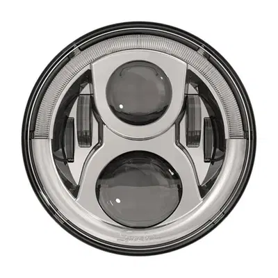 Parabola 7" LED omologata cromata Speaker 