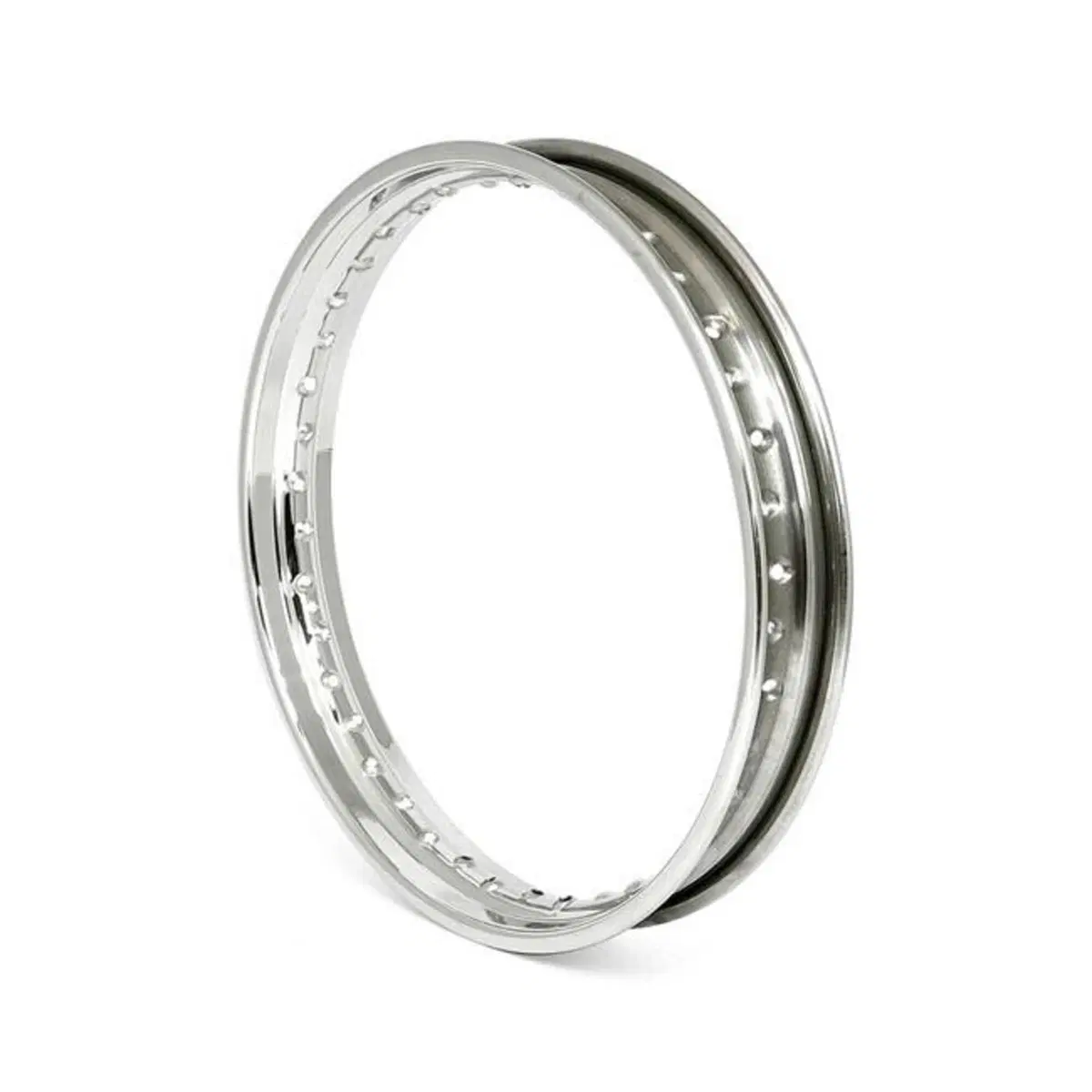 Cerchione 18x2.15 - 40 fori - inox lucido TTS 