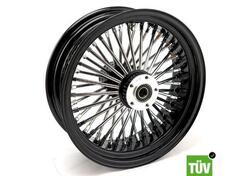 Ruota posteriore nera e cromo Big Spoke 48 raggi 1 