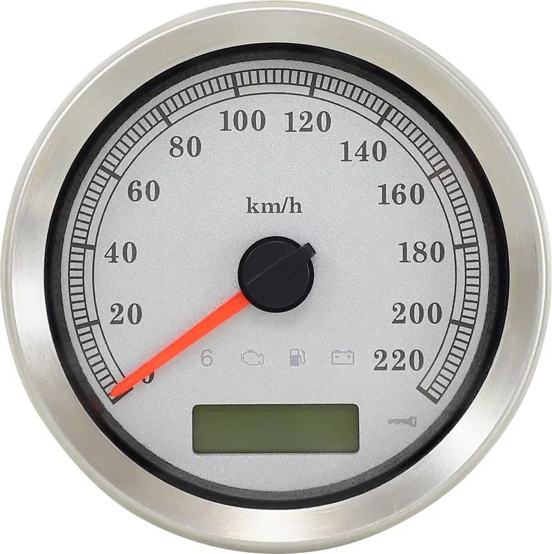 Contakilometri elettronico 4" argento e inox per S Drag Specialties