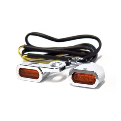 Frecce cromate con lenti ambrate omologate a LED p 