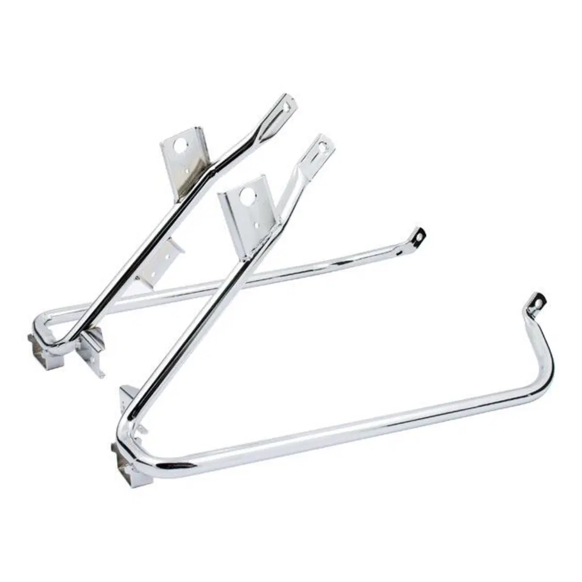 Staffe supporto borse/marmitte cromate per Touring 