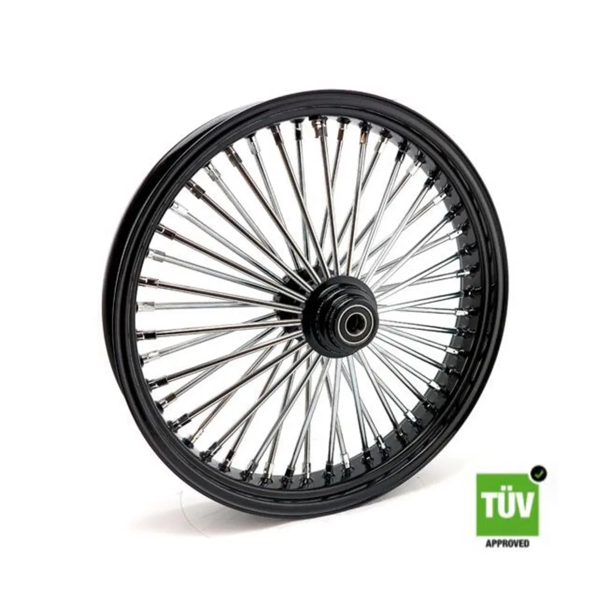 Ruota anteriore nera e cromo Big Spoke 48 raggi 21 