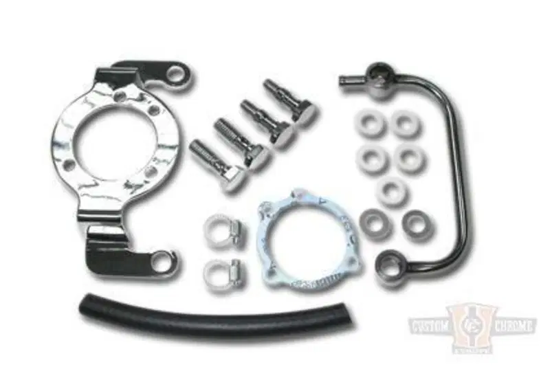 Supporto carburatore e sfiati testate cromato Per 