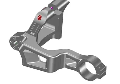 Forcellone lucido NLC 3D/21&rdquo; per Softail Fat-Boy, 