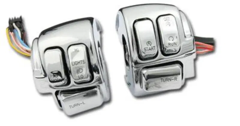 Interruttori cromati con scatole cromate per Dyna 