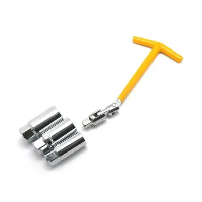 Chiave candele snodata con bussole da 16, 18 e 21 