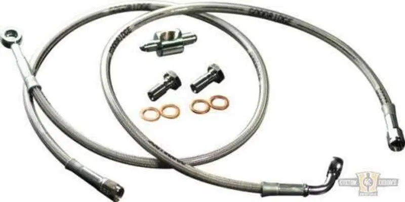 Tubo freno post treccia inox per Dyna dal 1991 al Goodridge