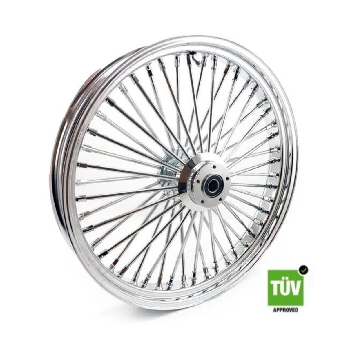 Ruota anteriore cromata Big Spoke 48 raggi 23”x 3, 